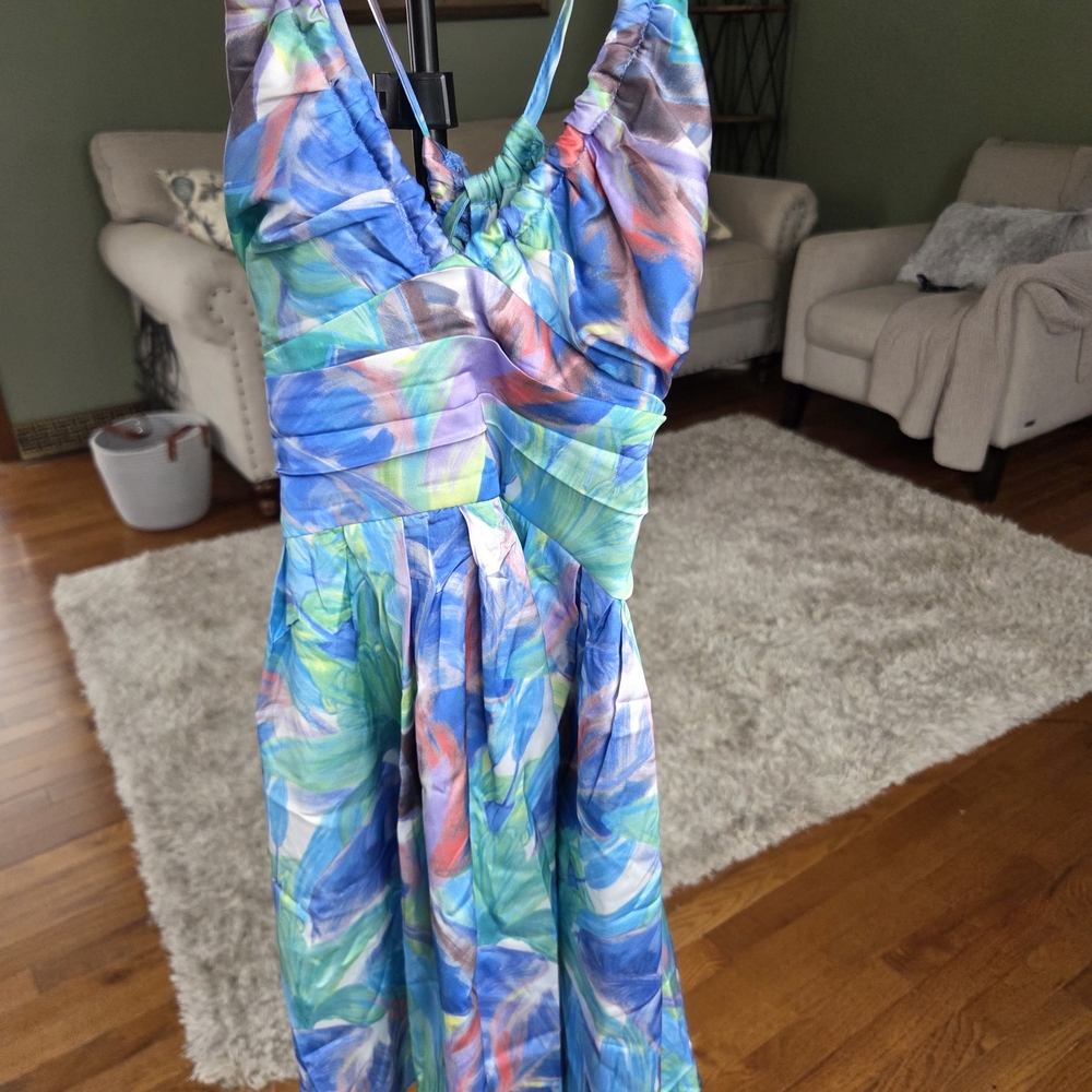 SHEIN Multicolor Abstract Mini Dress